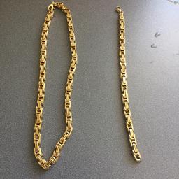 Here I have a chain and bracelet gold plated does look nice when wearing them £20ono