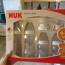 NUK Perfect Start Plus Babyflaschen Set, Erstausstattung fürs Baby, Rundum- Sorglos-Paket mit Babyflaschen aus BPA-Frei Polypropylen, 0-6 Monate, neutral