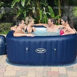 LAZY SPA Hawaii AirJet 6-Person Portable Inflatable Hot Tub LAY-z-spa. Condition is New.
