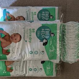 Over order of nappies!
2 packs are unopened, one pack is opened and have half of another pack so approx 196 nappies in total