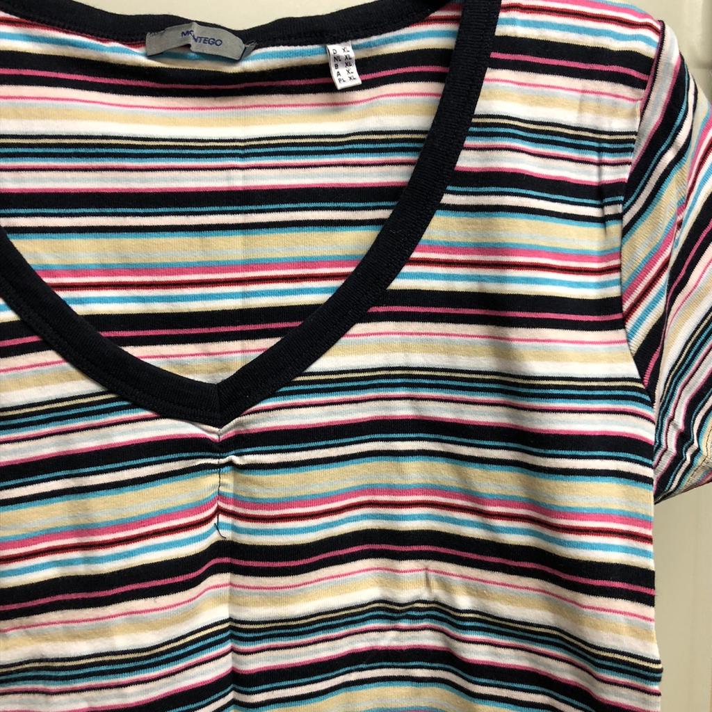 Geringeltes T-Shirt von Montego, Größe XL, fällt kleiner aus, 100% Baumwolle, gerne Versand (zzgl)!
