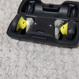 Bose Soundsport Free Wireless Earphones. Condition is Used. 
Just what you see in the pictures.
No cable or charger.