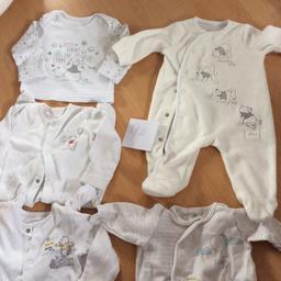 Ignore size in pics they all 0-3 
Picture 1 4 x grows and pramsuit £3
Pic 2 £2