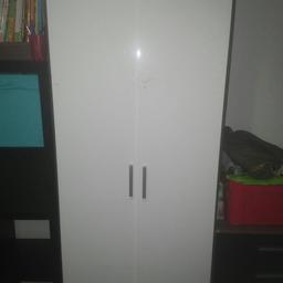 single wardrobe, slight chip on the door, the doors need realigning as I did not put them on properly.