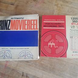 2 x Reel to Reel tapes automatic prinz moviereel & realistic recording tape £10 both sinfin
