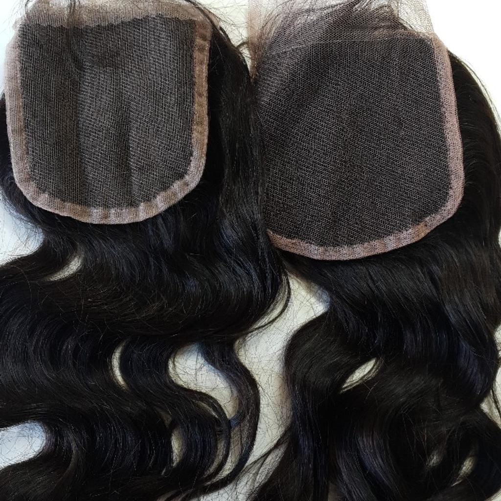 2lots of closure.

12 and 14 inches 4x4

50g each.

middle parting

10AA grade

COLLECTION IN SHOP NEXT DAY DELIVERY

CALL text WhatsApp for instant reply

07963605032