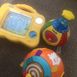 Baby toys 
vtech Pop surprise ball
Vtech crawl and learn ball
Little tykes baby  tv