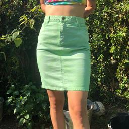 green tie dye skirt in size large but more like a size 10