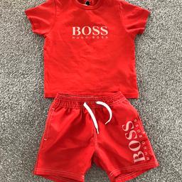 Red Hugo boss T-shirt age 3 
Red Hugo boss shorts age 2

Post extra £3.10