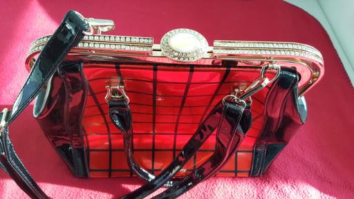 Buy & Sell Warwickshire Nuneaton and Bedworth - Photos for Large New Red Black Gold Bag Dimantee Detail