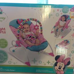 Bouncer with vibration , converts to toddler chair
Excellent condition with box