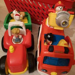 Verkaufe von Little People das Feuerwehrauto und Traktor mit alle dazu gehörigen Figuren, funktioniert einwandfrei - wie neu

Selbstabholung