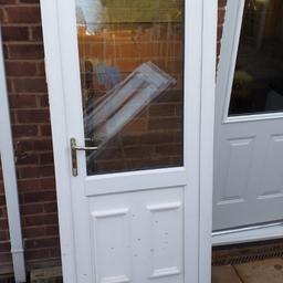upvc double glazed door, 
2 keys with it. 
outside view.... 850 x 2025mm 
right hand opening in.