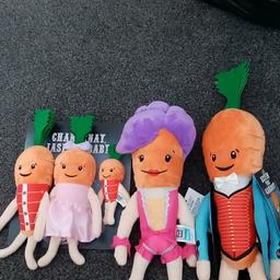 Kevin the carrot and his family from Aldi. All brand new with tags
