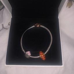 brand new in box pandora with 1 cupcake charm. other charm is not available 
need gone