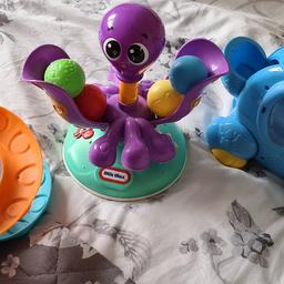 1 year plus toys
all in great condition
all come with right balls
payment via transfer
item will be left on door step whe Ln due to be collected.