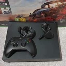 Xbox One X with box.
Works perfectly. Do not use anymore reason for sale. Just collecting dust.
1TB, 4K Ultra HD, HDR, 4K Blu-Ray. 
Collection only