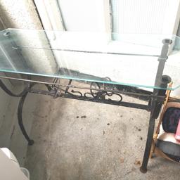 Glass top iron table
Needs cleaning
Was very expensive when first bought
Need the space so selling for £20
Pick up only