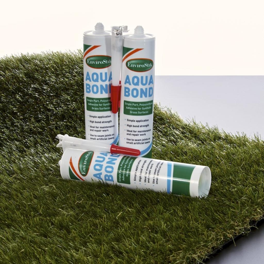 Single tube Polyurethane artificial grass/turf seaming adhesive cartridge.

Used to bond artificial grass/turf edges to concrete or together, strengthening their bond or if joining with tape.

It is a trowelable, moisture curing adhesive also perfect for bonding outdoor carpet etc

Several tubes available.

A standard caulking gun is required for application (not included).
