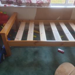 pine wooden single bed   good condition minor marks here there,  bur still looks  new  , not broken anywhere  collection b32 Quinton open to reasonable offers,  will be dismantle before collection