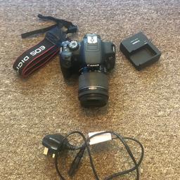Canon 700D with strap charger and 64gb sd card