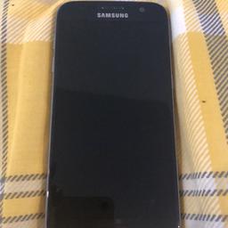 Samsung galaxy S7 black onyx 
Front screen is in good condition no cracks 
Back plate is smashed shown in pictures. Was done in the first week getting the phone. Still works perfectly. Case supplied.
