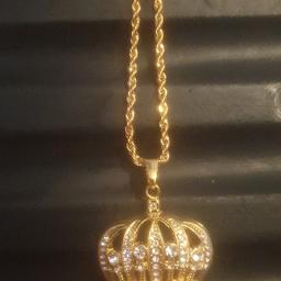 custom jewellery 
rope chain Crown necklace