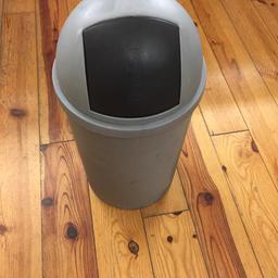 Grey Plastic bin with Tension flip close lid. 60cm Tall. Previously used item with some signs of use. Previously used for cans and tin recycling but can put bag in for rubbish used. Fits inside a 40 base cupboard unit. Collection from Carshalton.