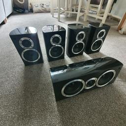 very good condition. 4 satellite speakers and 1 centre speaker. 4x wall mounts included. 

collection only