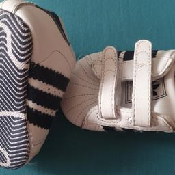 baby boys adidas trainers worn once size 0-3 months