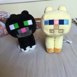 Two minecraft cat plushies. £6 for both 
£3 each I will consider £5 for the pair.