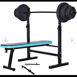 Cash on collection ilford IG1 no time wasters

Men's Health folding bench 50kg weights gives you so many options for strength training in the comfort and convenience of your own home. 2 position back pad adjustment. The set includes 50kgs weights set, and the bench folds to save storage space.

The set comes with a 168cm standard bar and 2x10kg, 4x5kg and 4x2.5kg weight plates.

2 x dumbbell bars and a barbell bar