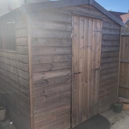 Wooden shed in good condition, 2 years old. Measurements Approx 210x210cm. Comes with set of 2 keys to lock. Buyer to dismantle.