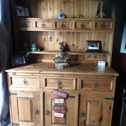 beautiful Welsh dresser vgc had it for 10 years but changing decor so don't need it but it is a lovely piece of furniture no problems with it at all if you see it you will buy it pic does not do it justice