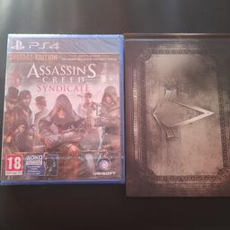 Brand new and sealed Assassins Creed Syndycate Special Edition on Playstation 4 - PS4
Includes DLC code and exclusive concept art book
Collection or Post