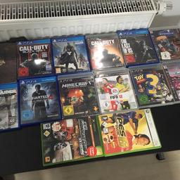 Rise of the Tomb Raider 20 Year Celebration 20€
Tomb Raider Definitive Edition 15€
Call of Duty Black Ops 3 Ps4 15€
Uncharted 4 A Thief’s End 9€
Destiny 8€
Minecraft PlayStation 3 Edition 14€
Call of Duty Black Ops 3 Ps3 2€
FIFA 12 Ps3 2€
The Last of Us Remastered 3€ 
Toy Story 3 5€
Ratatouille 5€
Cars Race O Rama 4€
Midnight Club 3 Dub edition Xbox Classic 2€
PES 6 Xbox 360 2€