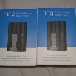 2 Brand New 
Unopened
Ring Quick-Release Battery Packs
Can deliver for small fuel charge 
From pet and smoke free home