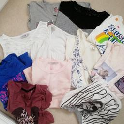 Lady's t-shirt and tops bundle size UK 8-10 from smoke free home excelent condition 11 items next primark River Island Open for offers