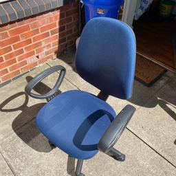 Swivel office chair - used, some marks on the fabric but fully functional