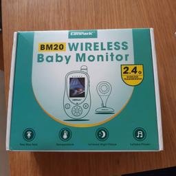 Campark Baby Monitor 2.4GHz Wireless Video Digital Baby Camera with 800ft Range Transmission Night Vision 2-Way Talk VOX Temperature Sensor and Lullabies. Bought as a second camera for end of cot baby disappears into but now not needed. RRP £38