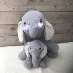 Elephant super soft plush mom and baby toy set, collection WS10 0JJ