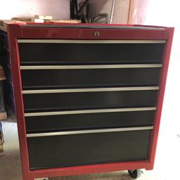 Metal tool cabinet, five draws, non slip top matting, foam draw base liners, two keys, lockable wheels and a handle. Height 855mm, width 690mm and depth 455mm. In really good condition minimal light scratches. Collection Edenbridge or can deliver for extra!
£85 ono