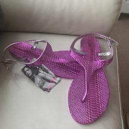 Pink Sandals. Size 6. Brand New. Collection Only. Jelly Type.
