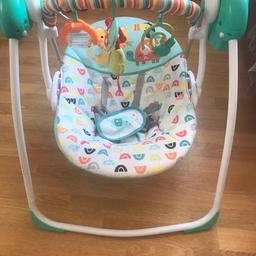 Baby swing good condition just needs new batteries & it swings by itself when you turn the dial at different speeds. Collection only grab a bargain. Fixed price