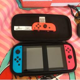 I got this pre-owned from another seller about  5 months ago, so no warranty.

It comes with Pokemon Sword and Mario Kart Deluxe.

Three controllers.

All in good condition.

Screen protector on the Switch as well.

Been put away for months, we don’t use it.

Collection only.