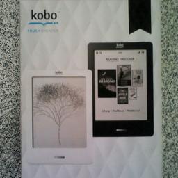 Here is a Kobo TOUCH EREADER practically brand new
SPECIFICATION:
Holds up to 1,000 ebooks(30,00 with a micro SD card)
Just 114mm x 165mm, 10mm thick, 221g weight.
Comes in the original box with charging cable.