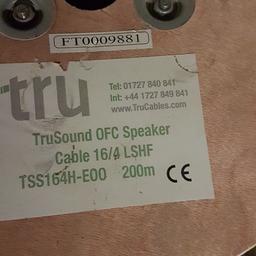 Tru  4 core good grade speaker cable .
Brand new 200mtr drums
£100 per coil. 
2 coils available ( collection only from NW3)