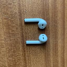 Used Apple Airpods only! They are 100% Genuine ! 

I firstly lost the airpods and ended up selling the charging case and now I found the airpods again and can’t be bothered to buy another charging case!

They work 100% last time I used them but now I can’t really test them because I don’t have the charging case. 

Can be collected or posted for a very small fee. 

Not FREE / Make me offers please.

Thanks for looking.