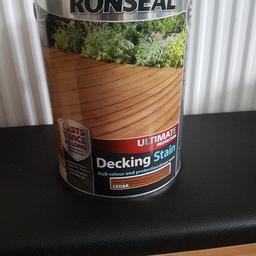 

Ronseal Ultimate Protection Decking Stain
CEDAR 5L

OPENED UP AND USED ON ONE 2M BOARD 

