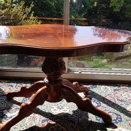 coffee table lacquered, good sturdy leg in middle couple marks on top collection only please